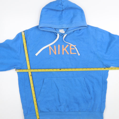Nike Men's Blue Pullover Hoodie Size L Sports Fleece Sweatshirt