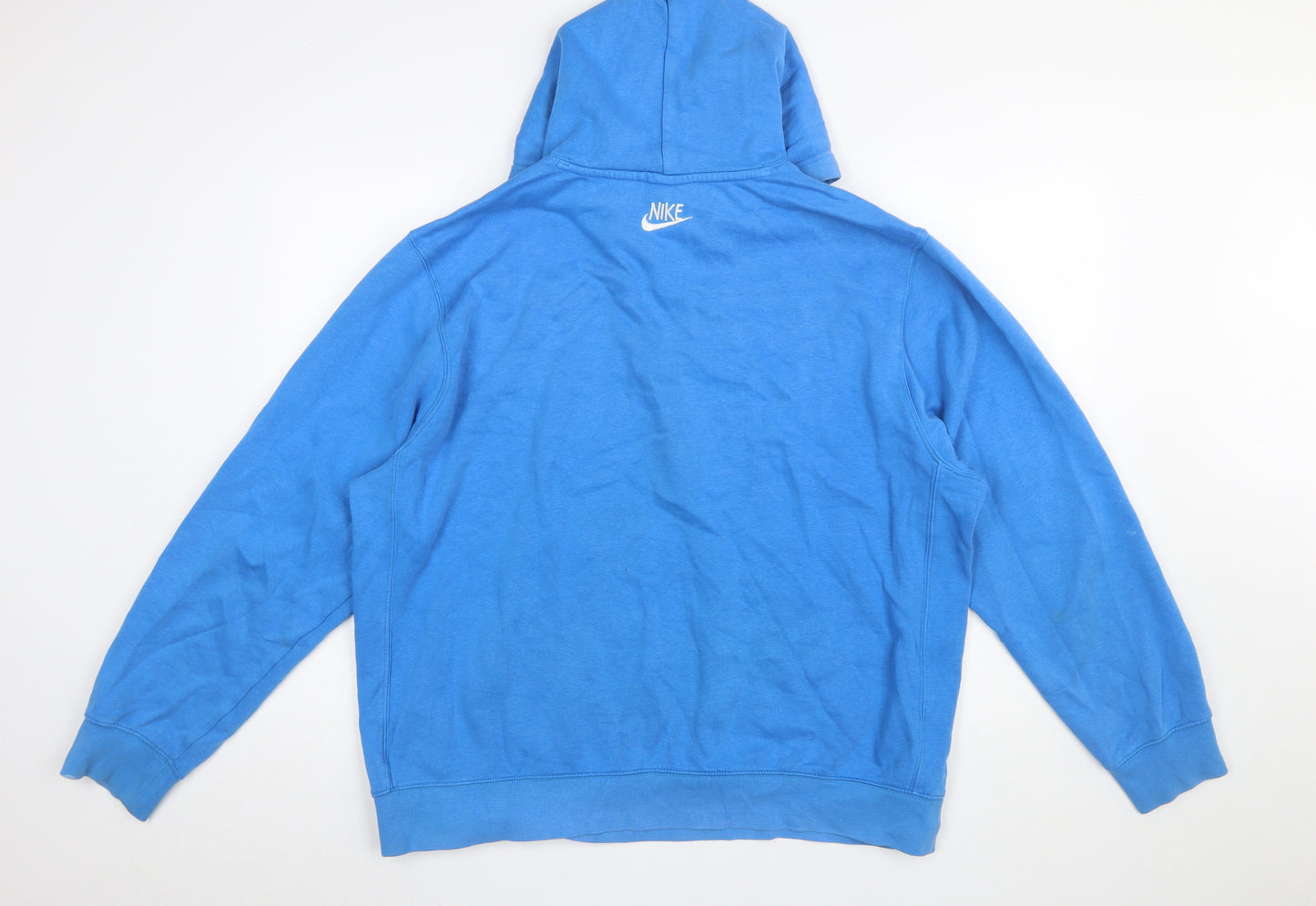Nike Men's Blue Pullover Hoodie Size L Sports Fleece Sweatshirt