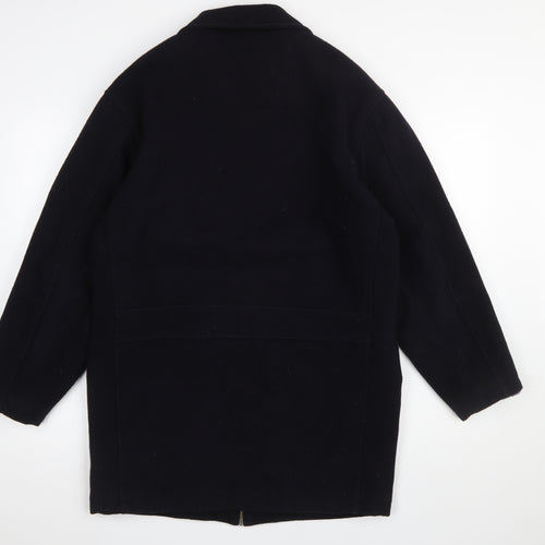 Woods & Gray Men's Black Wool Blend Mid-Length Overcoat Size S