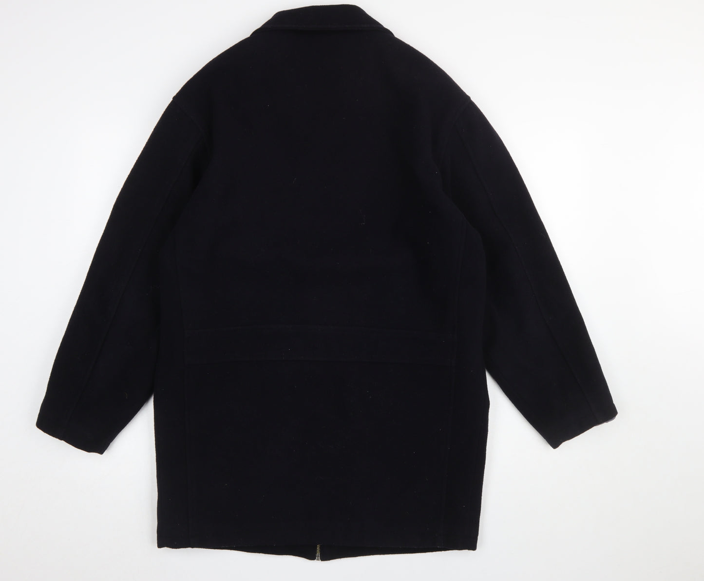 Woods & Gray Men's Black Wool Blend Mid-Length Overcoat Size S