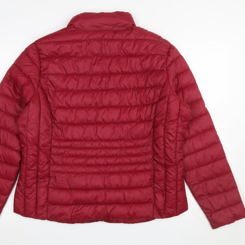 Primark Women Red XL Quilted Puffer Jacket Lightweight Zip Coat