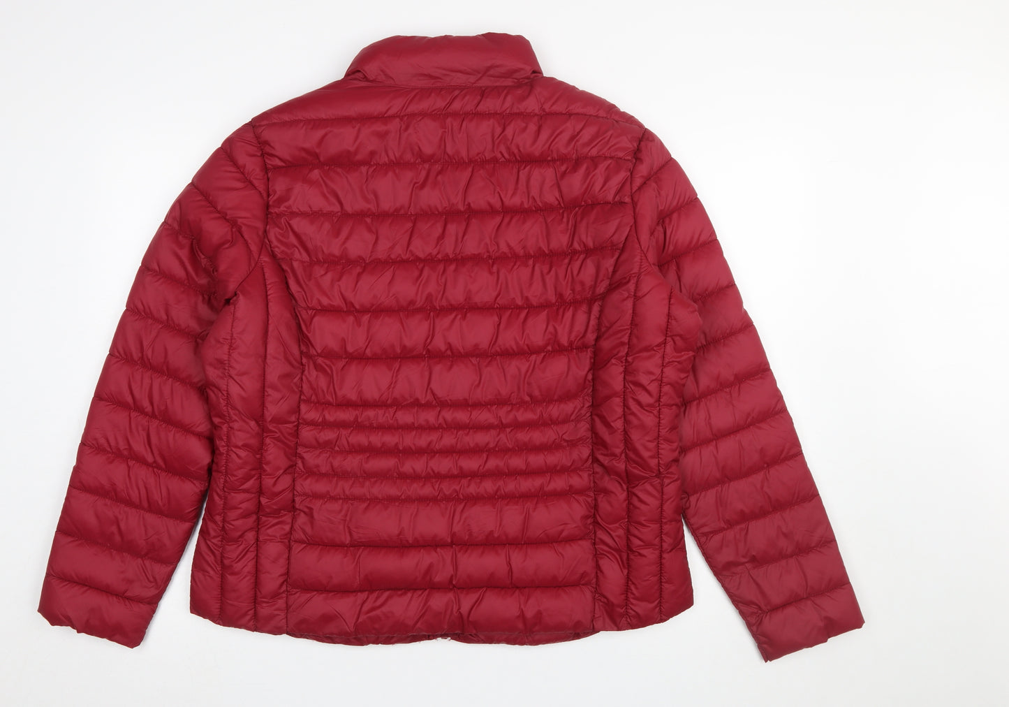 Primark Women Red XL Quilted Puffer Jacket Lightweight Zip Coat