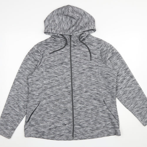 Dunnes Stores Women Grey Full Zip Hooded Sweatshirt Large