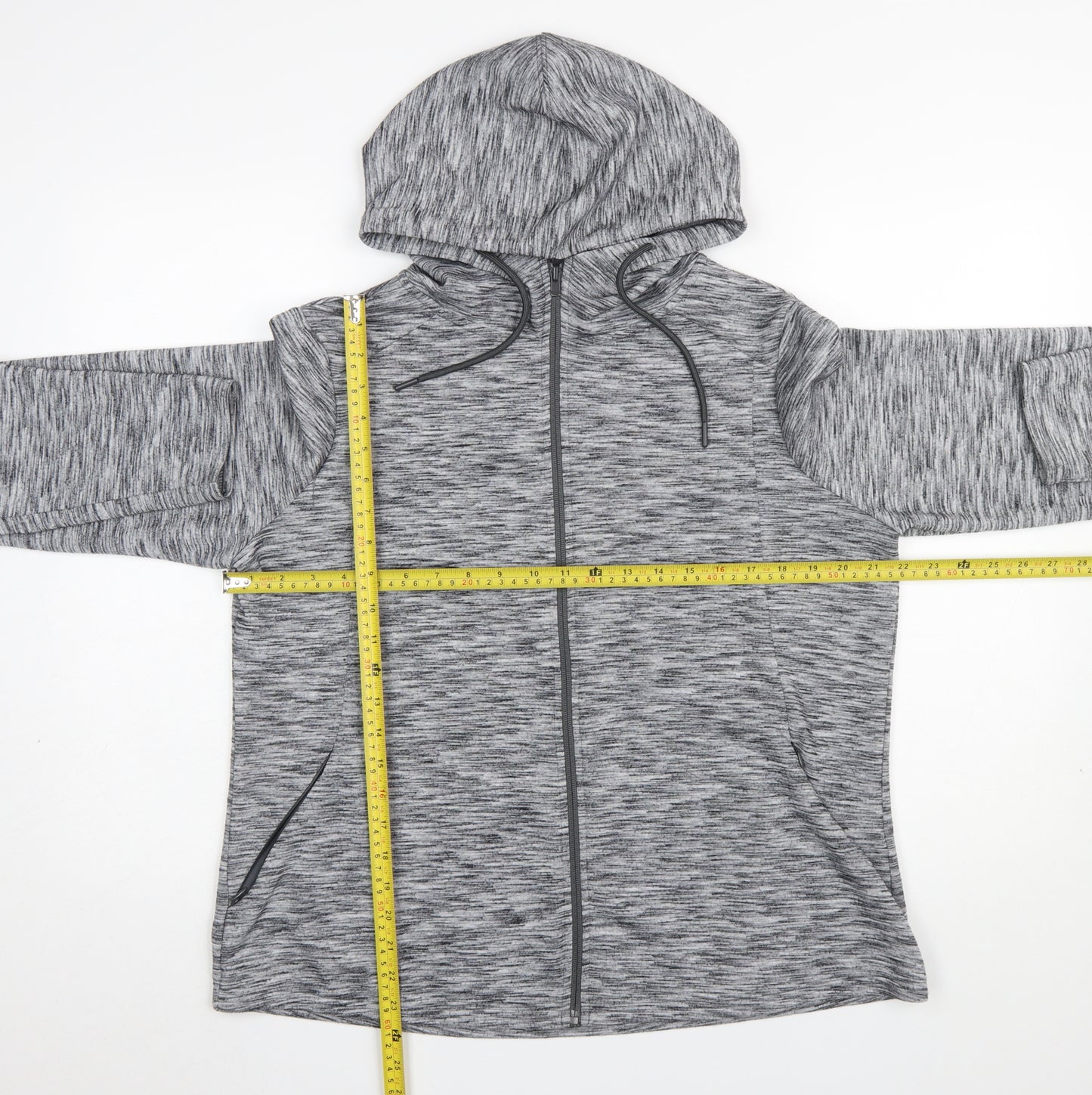 Dunnes Stores Women Grey Full Zip Hooded Sweatshirt Large