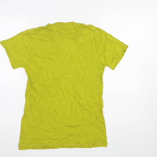 U.S. Polo Assn. Women's Yellow V-Neck Cotton T-Shirt M