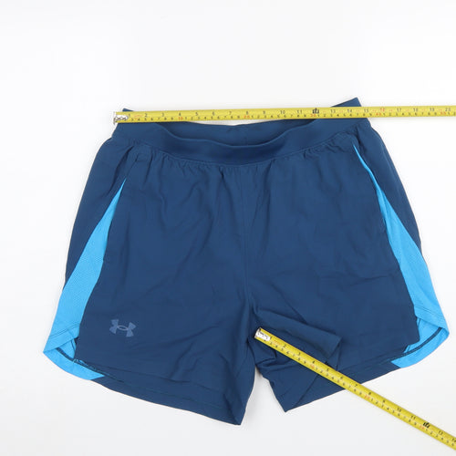 Under Armour Men's Blue L Athletic Running Shorts Quick Dry