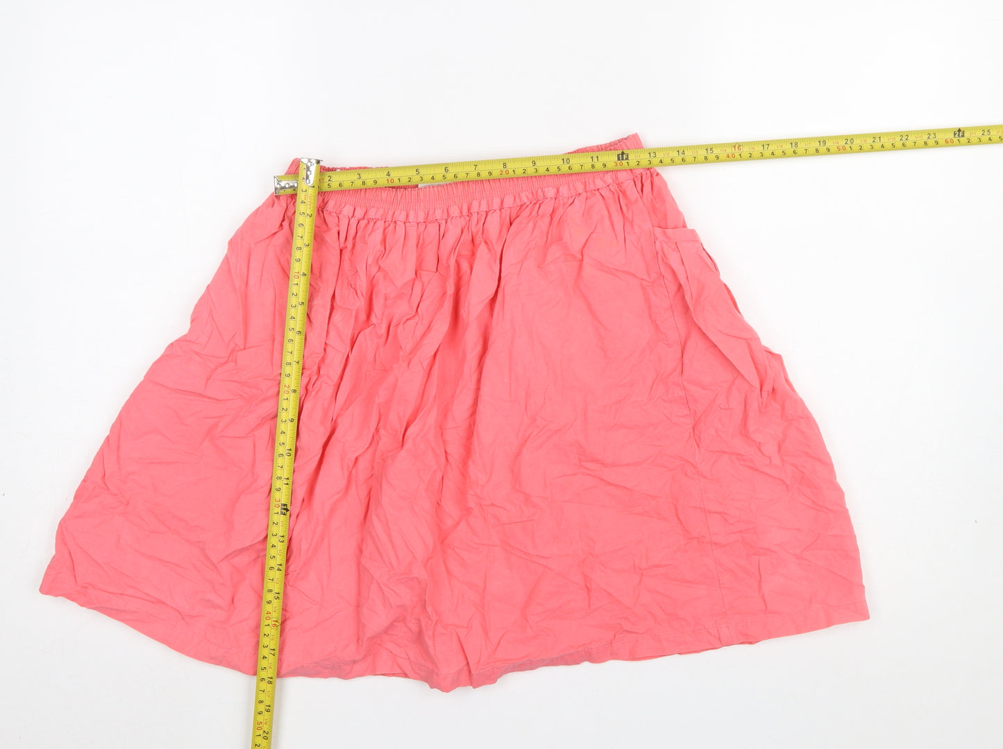 Benetton Women's Pink Cotton A-Line Knee Length Skirt Size 8