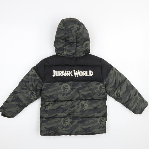 Primark Boys Jurassic World Camouflage Hooded Puffer Jacket 3-4 Years
