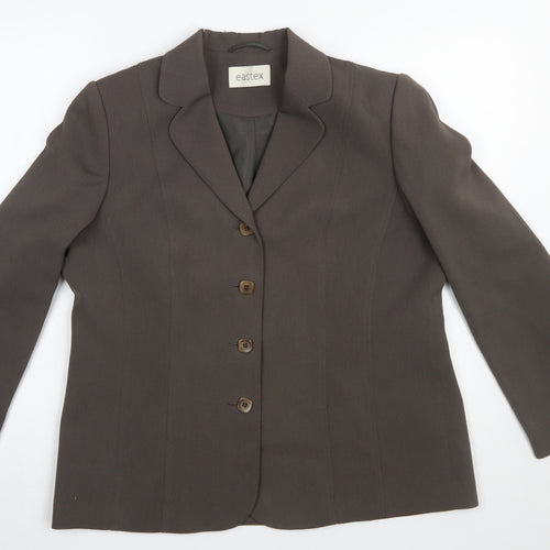 Eastex Women’s Brown Lined Single-Breasted Suit Jacket UK 14
