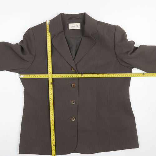 Eastex Women’s Brown Lined Single-Breasted Suit Jacket UK 14