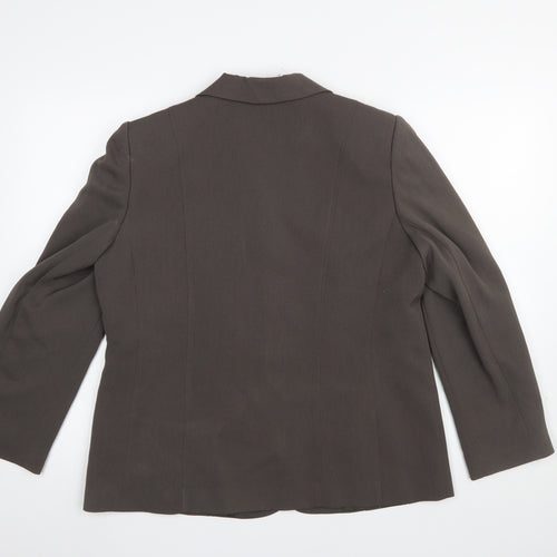 Eastex Women’s Brown Lined Single-Breasted Suit Jacket UK 14