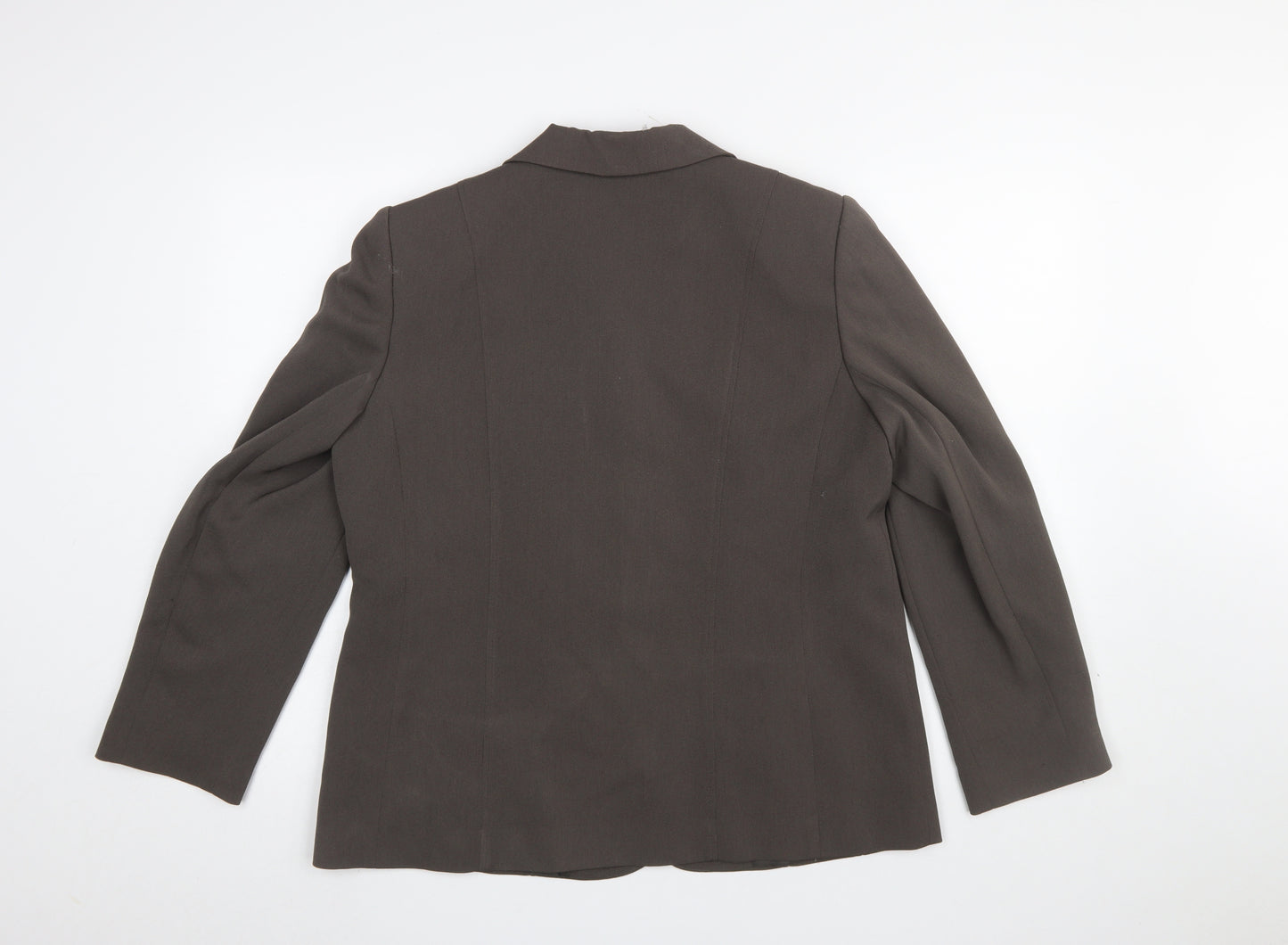 Eastex Women’s Brown Lined Single-Breasted Suit Jacket UK 14