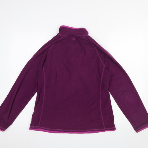Mountain Warehouse Women Purple Fleece 1/4 Zip Pullover UK 12