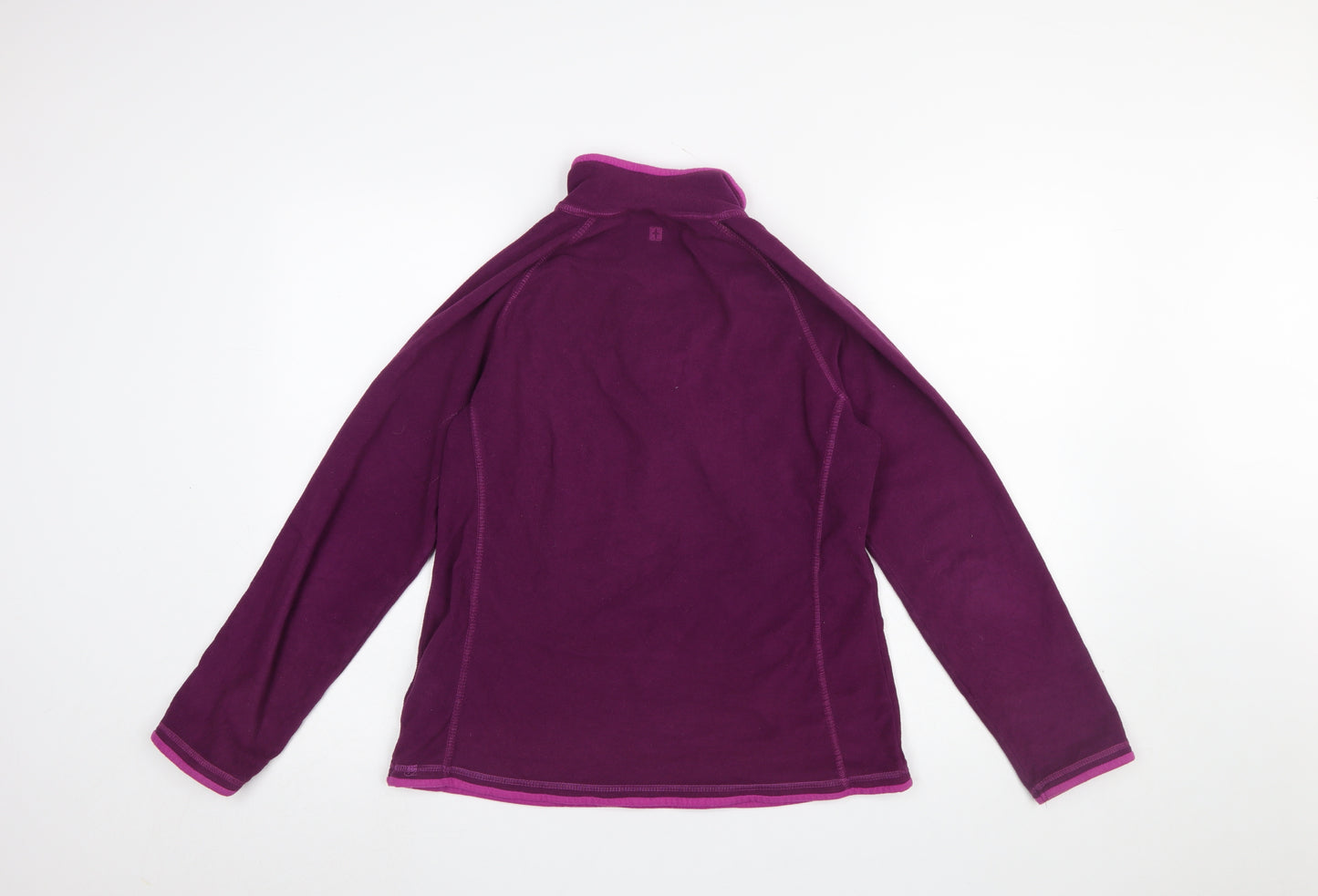 Mountain Warehouse Women Purple Fleece 1/4 Zip Pullover UK 12