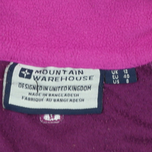 Mountain Warehouse Women Purple Fleece 1/4 Zip Pullover UK 12