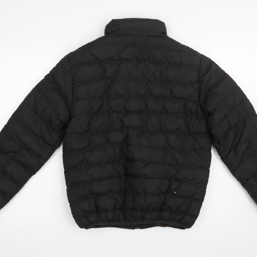 Bench Boys Black Puffer Jacket Age 13 Years Full Zip Quilted Winter Coat