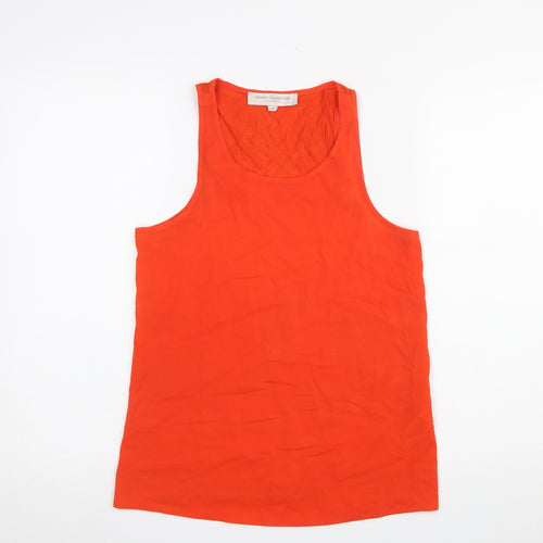 French Connection Women’s Orange Cotton Jersey Tank Top XS