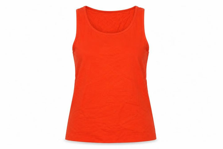 French Connection Women’s Orange Cotton Jersey Tank Top XS
