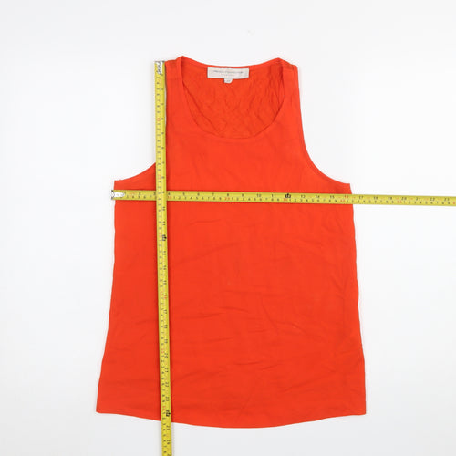 French Connection Women’s Orange Cotton Jersey Tank Top XS