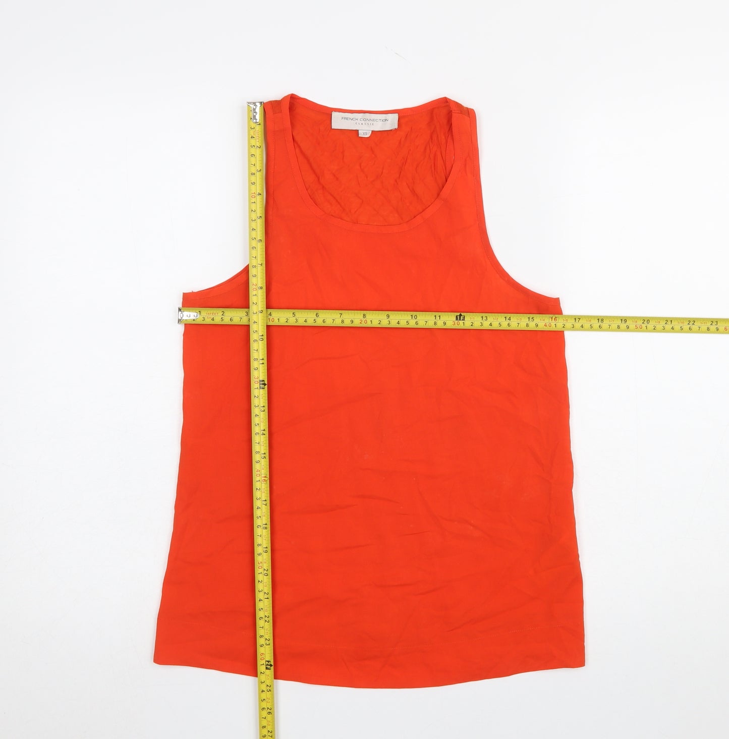 French Connection Women’s Orange Cotton Jersey Tank Top XS