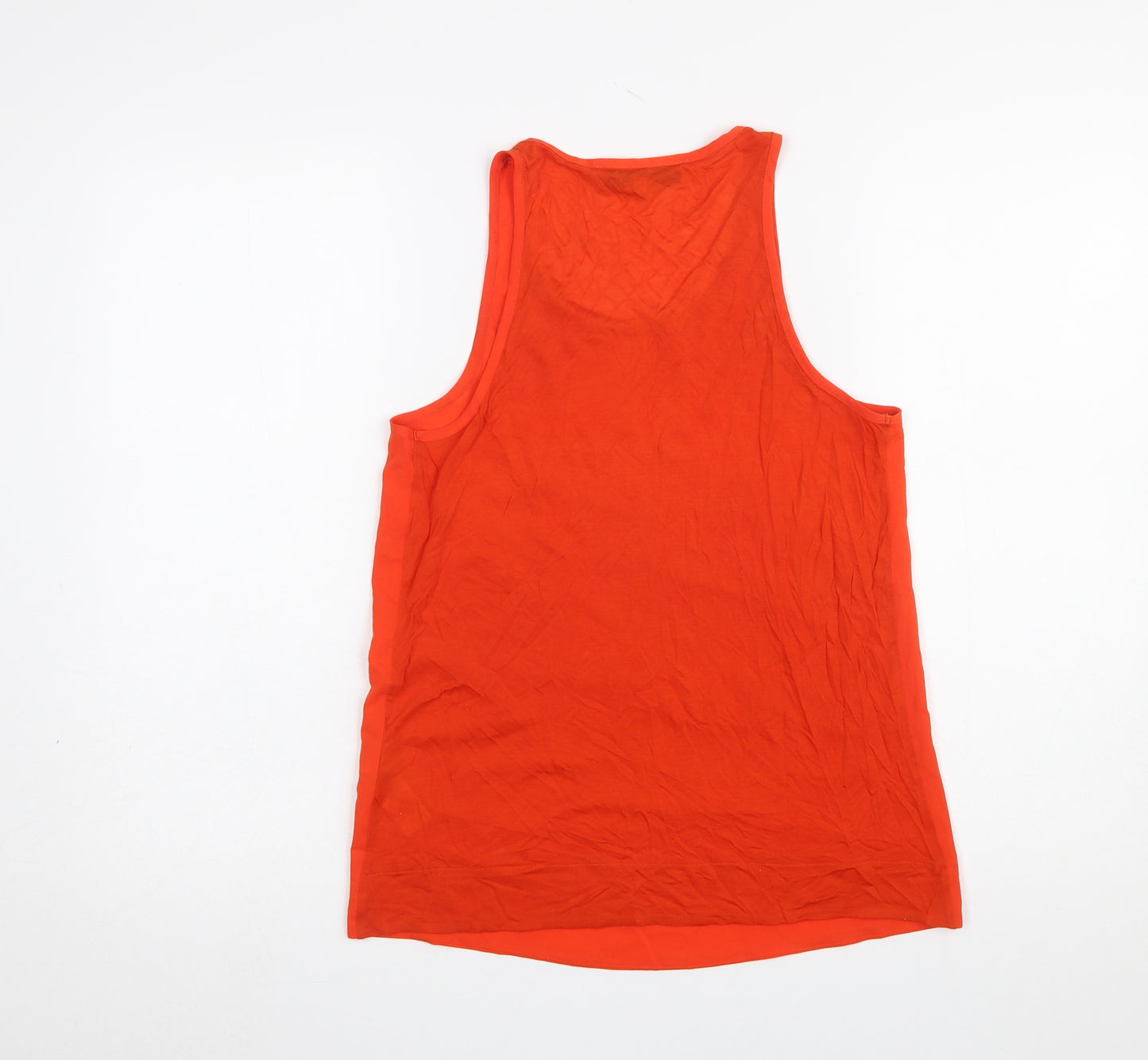 French Connection Women’s Orange Cotton Jersey Tank Top XS