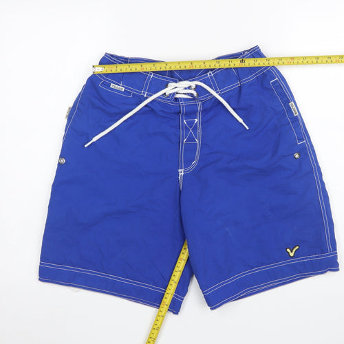 Voi Jeans Men's Blue Board Shorts Swimwear Size M Quick Dry Polyester