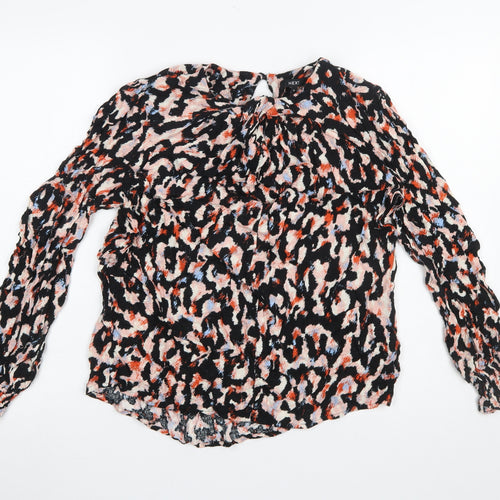 Next Women’s Multicoloured Animal Print Long Sleeve Viscose Tunic Blouse Size 16