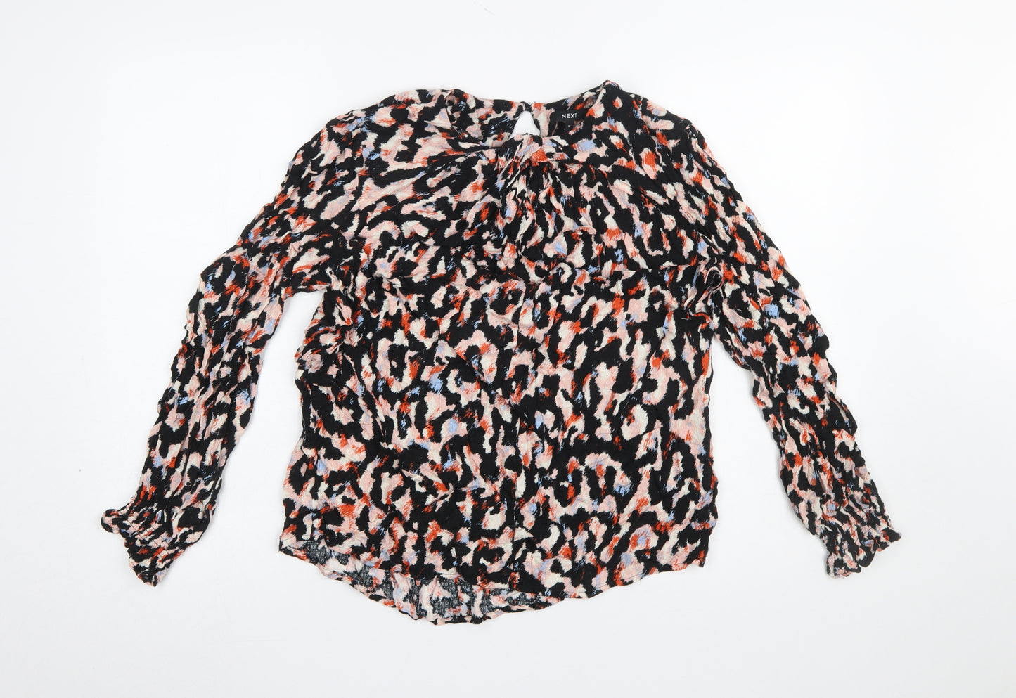 Next Women’s Multicoloured Animal Print Long Sleeve Viscose Tunic Blouse Size 16