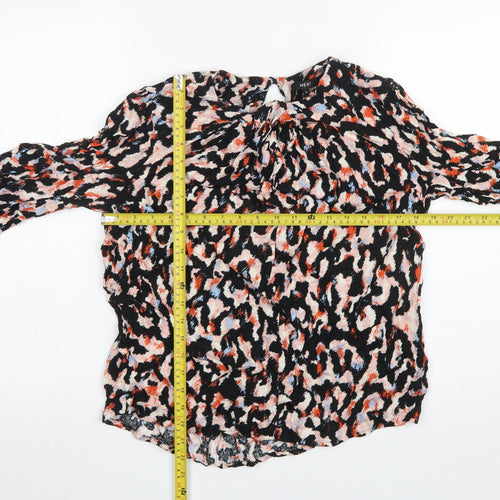 Next Women’s Multicoloured Animal Print Long Sleeve Viscose Tunic Blouse Size 16