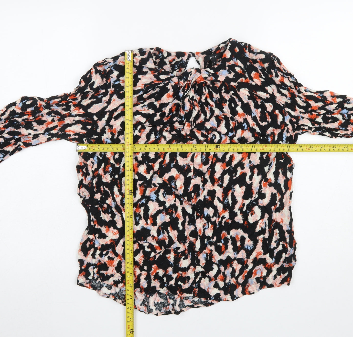 Next Women’s Multicoloured Animal Print Long Sleeve Viscose Tunic Blouse Size 16