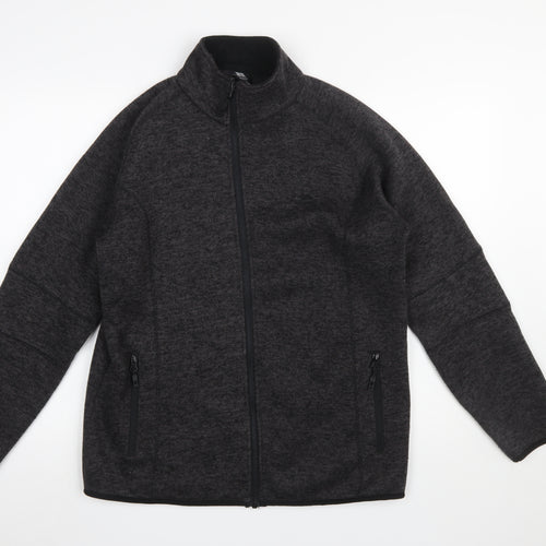 Trespass Mens Grey Fleece Full Zip Outdoor Jacket Size M