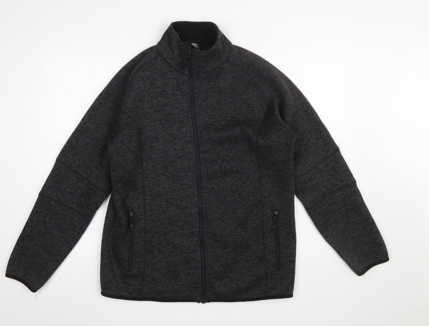 Trespass Mens Grey Fleece Full Zip Outdoor Jacket Size M