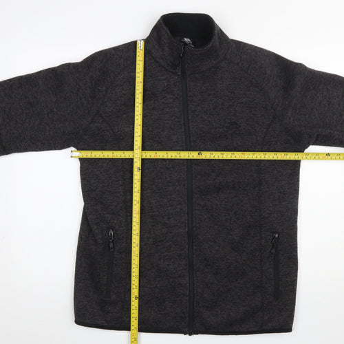 Trespass Mens Grey Fleece Full Zip Outdoor Jacket Size M