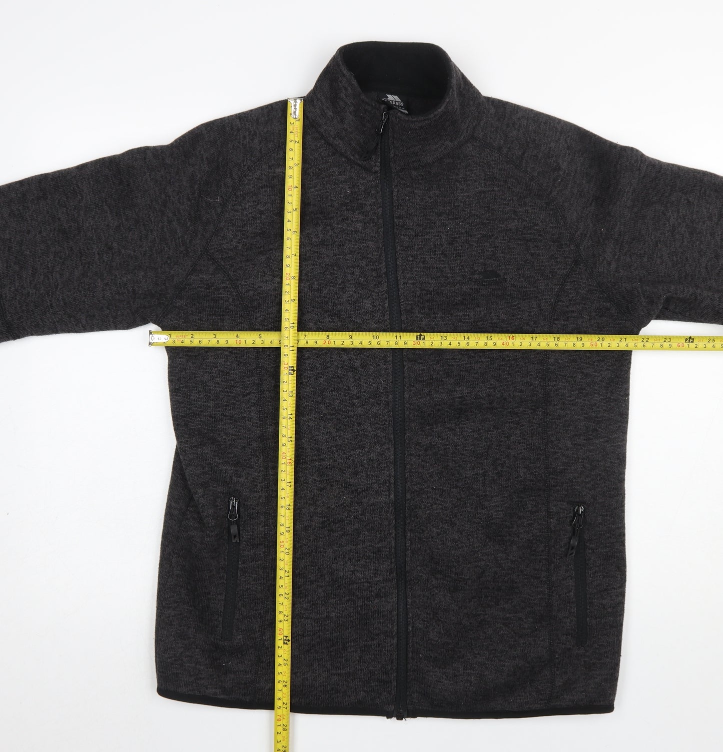 Trespass Mens Grey Fleece Full Zip Outdoor Jacket Size M