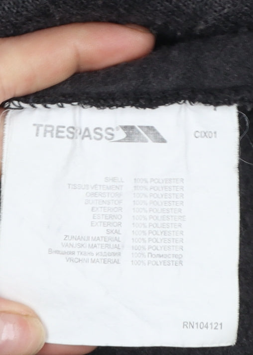 Trespass Mens Grey Fleece Full Zip Outdoor Jacket Size M