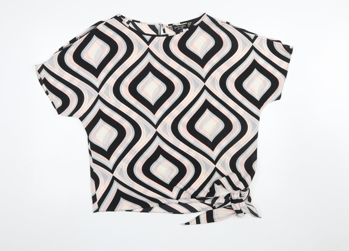 Principles by Ben de Lisi Womens Multicoloured Size 14 Geometric Tunic Blouse