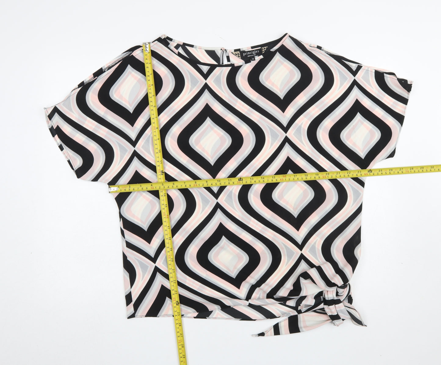 Principles by Ben de Lisi Womens Multicoloured Size 14 Geometric Tunic Blouse