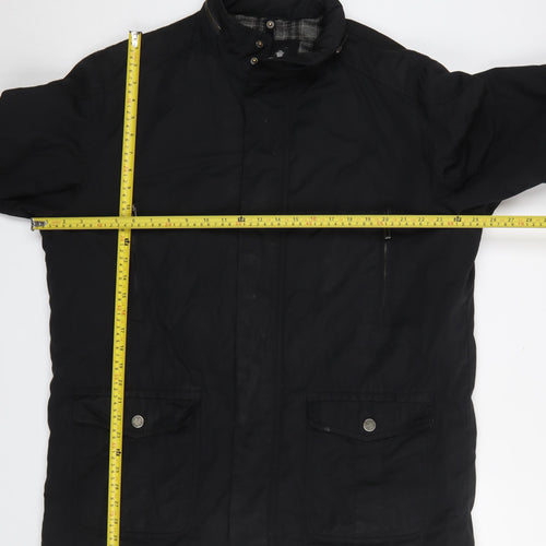 Austin Reed Men's Black XL Parka Jacket with Lined Interior