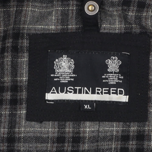 Austin Reed Men's Black XL Parka Jacket with Lined Interior