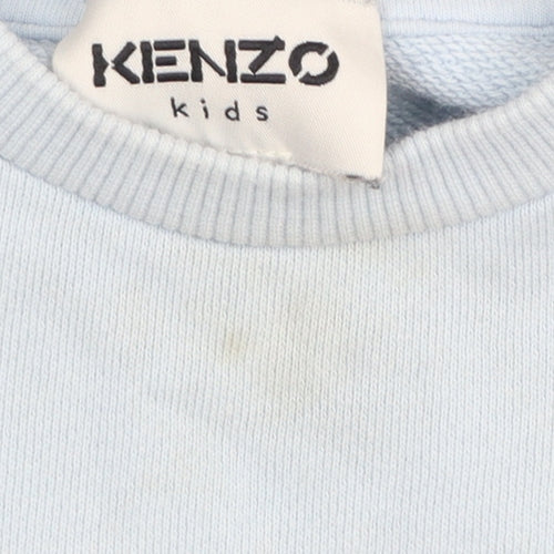 Kenzo Kids Girls Blue Jungle Animal Print Sweatshirt 2 Years