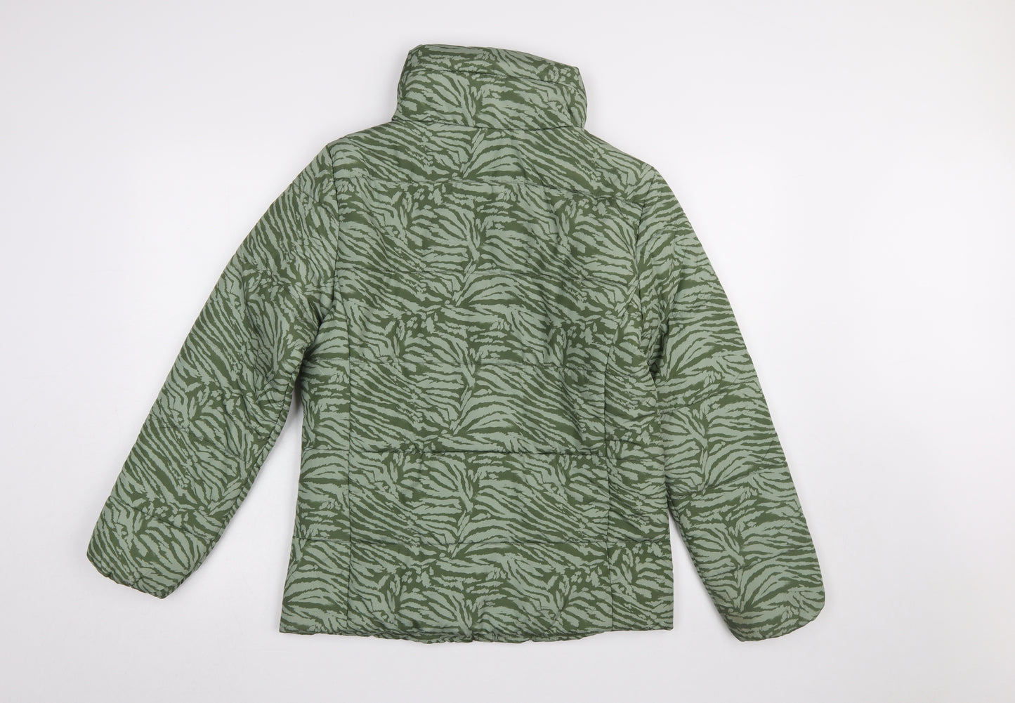 Marks and Spencer Women’s Green Animal Print Puffer Jacket Size 8