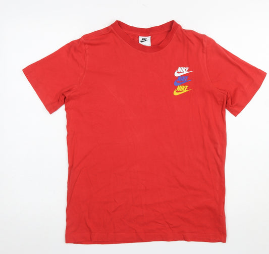 Nike Boys Red XL Graphic Logo Sports T-Shirt