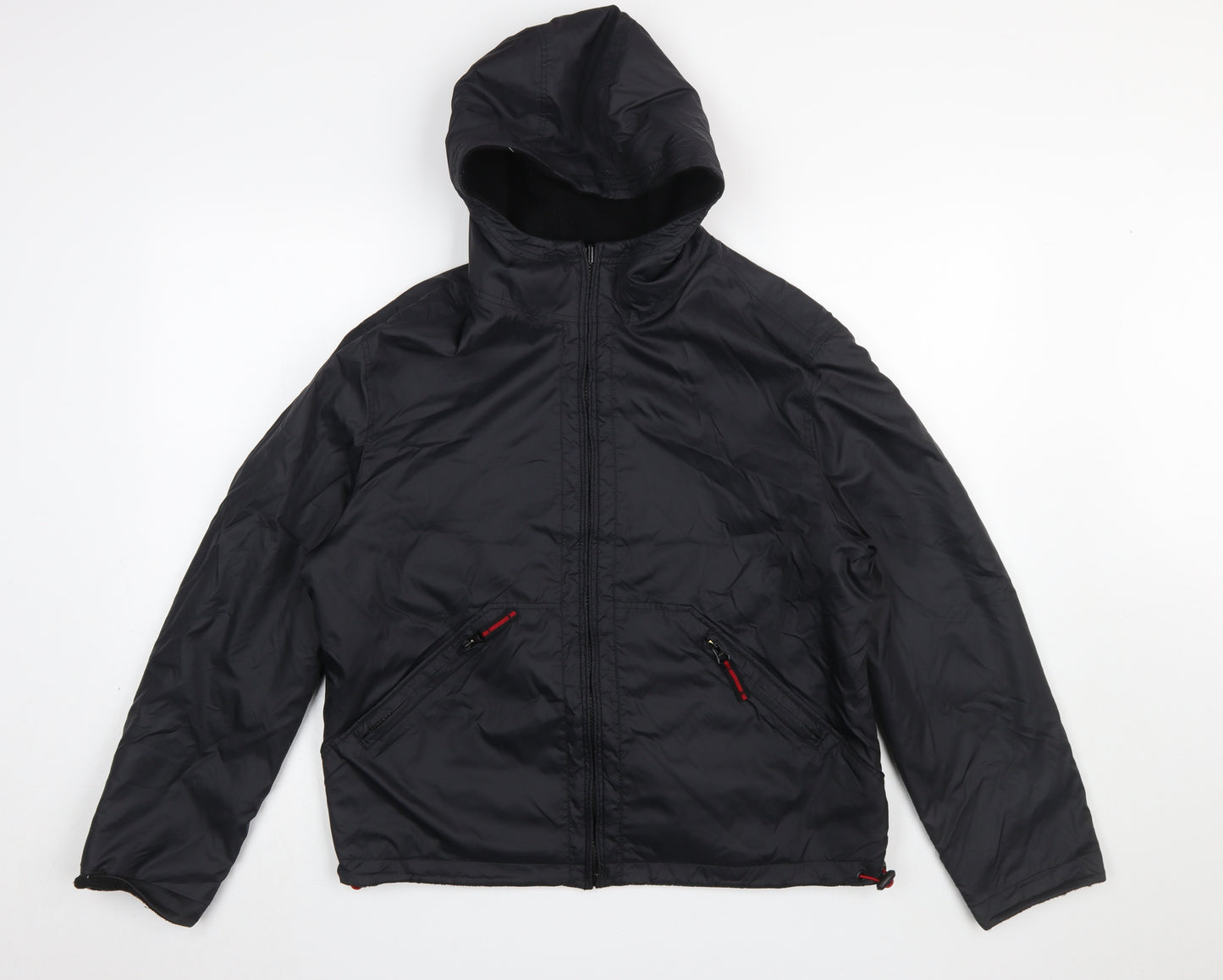 Next Women’s Black Hooded Puffer Jacket UK 12 Zip Winter Coat