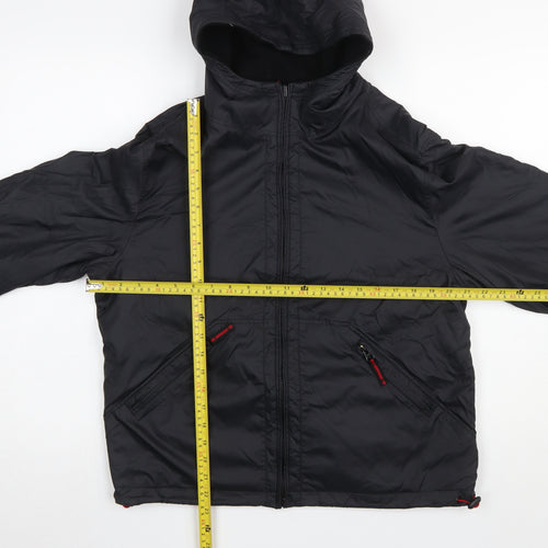 Next Women’s Black Hooded Puffer Jacket UK 12 Zip Winter Coat