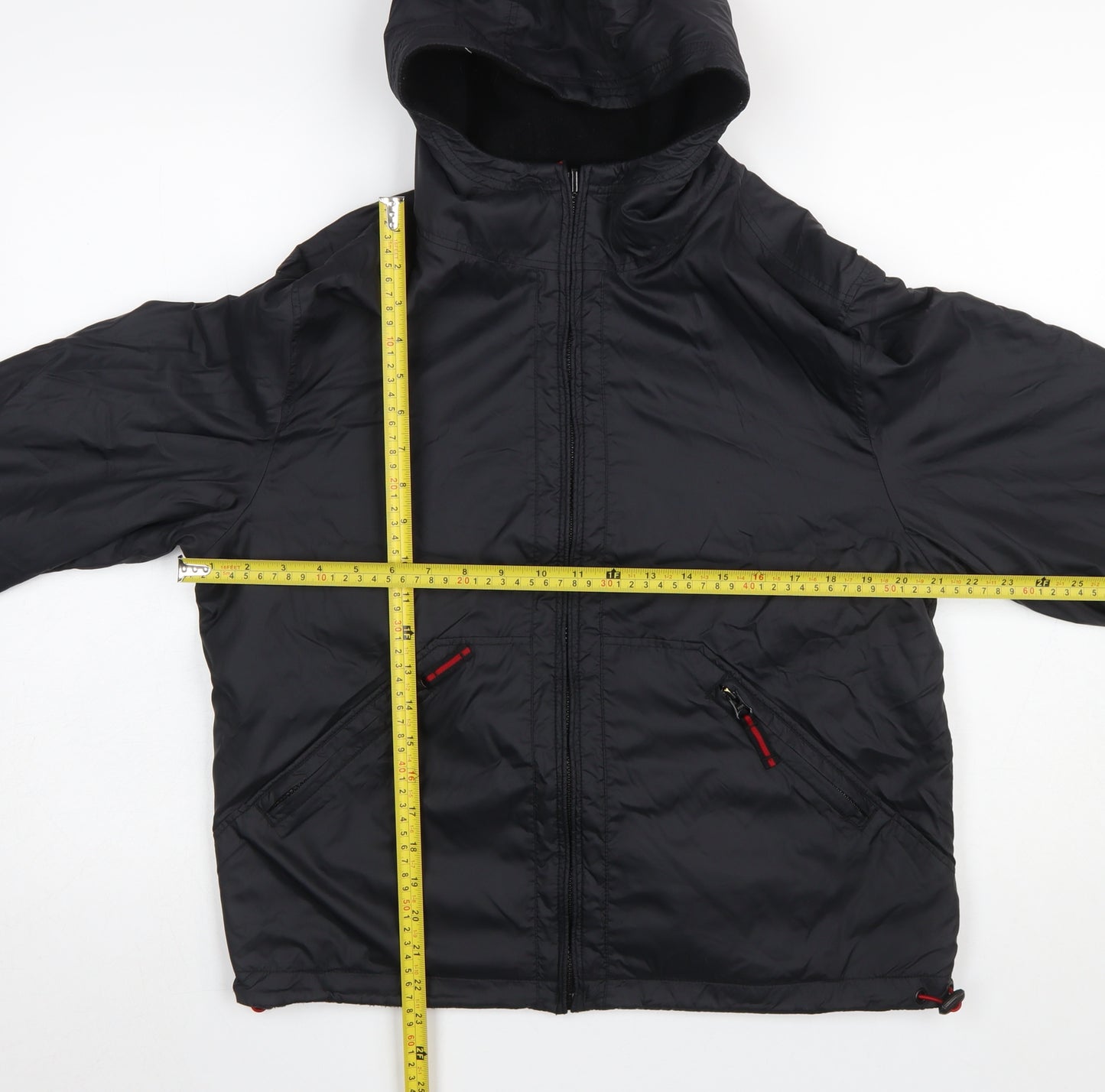 Next Women’s Black Hooded Puffer Jacket UK 12 Zip Winter Coat