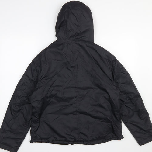 Next Women’s Black Hooded Puffer Jacket UK 12 Zip Winter Coat