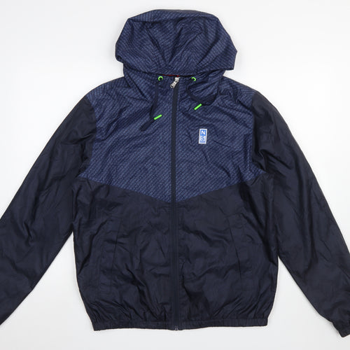 North Sails Men's Blue Hooded Windbreaker Jacket Size S