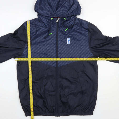 North Sails Men's Blue Hooded Windbreaker Jacket Size S