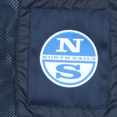 North Sails Men's Blue Hooded Windbreaker Jacket Size S