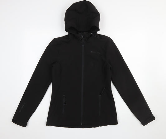 Mountain Warehouse Women's Black Softshell Hooded Jacket Size 6